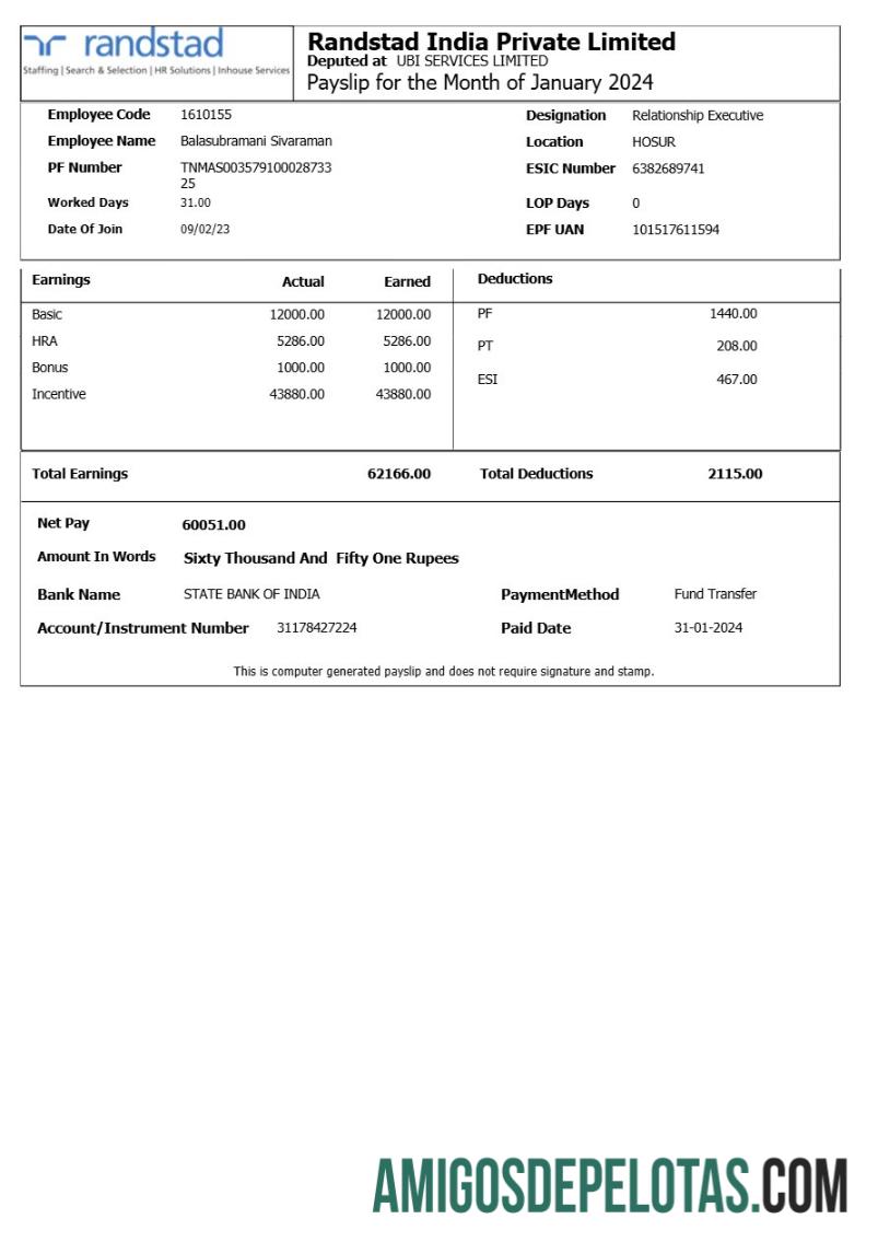 Realista Modelo de recibo de pagamento da Randstad Índia em formatos Word e PDF.pdf, 1
